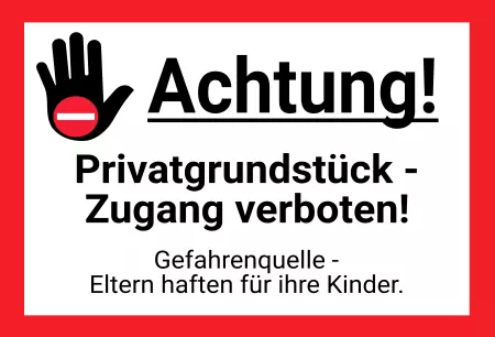 Warnschild Warnung - Zutritt verboten Achtung! Gefahrenquelle Bild
