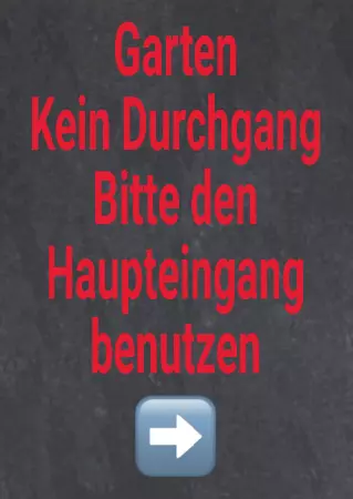 WarnschildWarnung - Zutritt verboten Garten - Kein Durchgang Bild