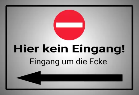 WarnschildWarnung - Zutritt verboten Hier kein Eingang! Bild