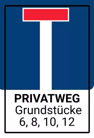 Warnschild Warnung - Zutritt verboten PRIVATWEG SACKGASSE Bild